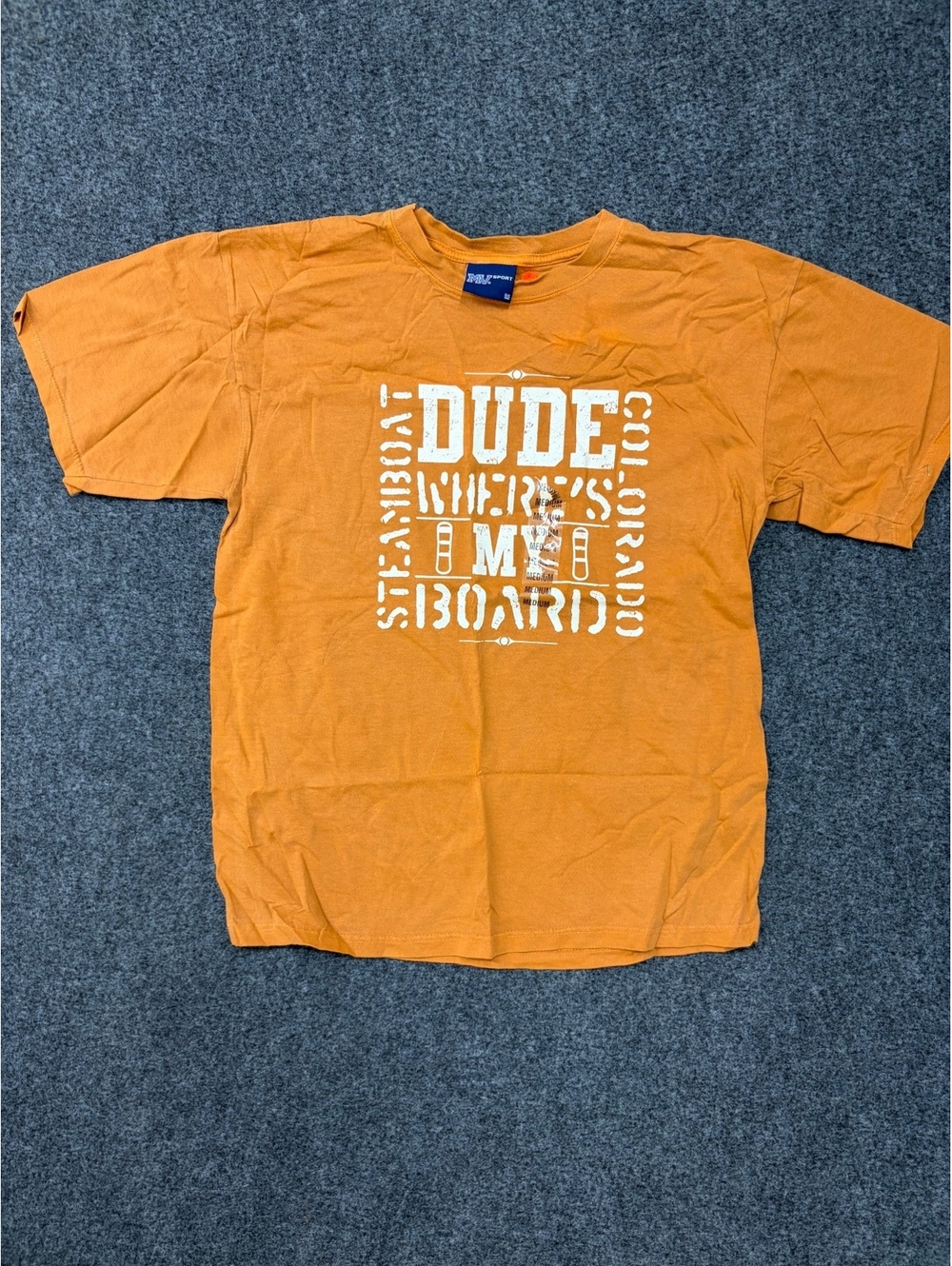 MV Sport Orange Graphic T-Shirt Medium